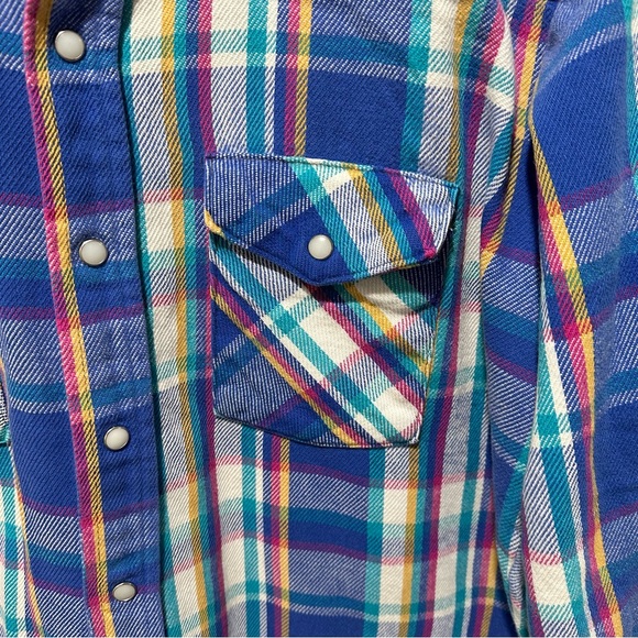 Vintage Dakota by Five Brothers Multi-Color Plaid Flannel - Picture 4 of 7